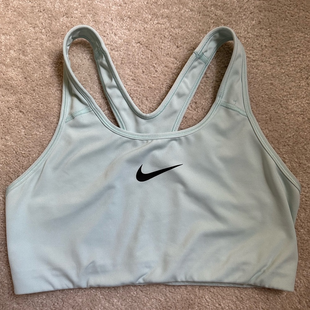 Nike Pro Dri Fit Sports Bra Light Blue